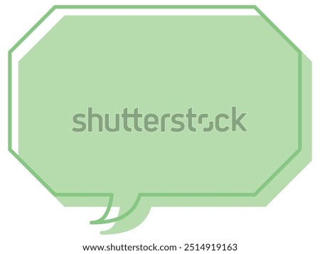 Vector illustration of Speech bubbles 19 [line and fill (green)]