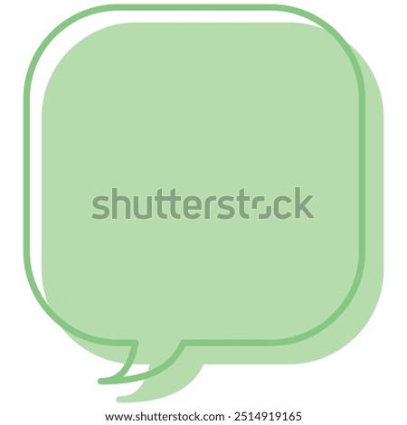 Vector illustration of Speech bubbles 4 [line and fill (green)]