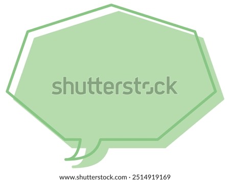 Vector illustration of Speech bubbles 24 [line and fill (green)]