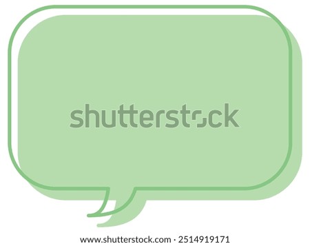 Vector illustration of Speech bubbles 21 [line and fill (green)]