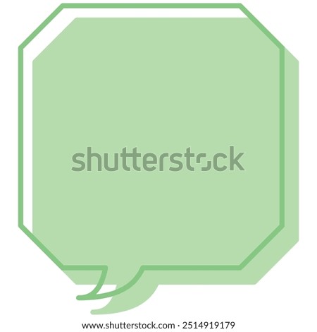 Vector illustration of Speech bubbles 3 [line and fill (green)]