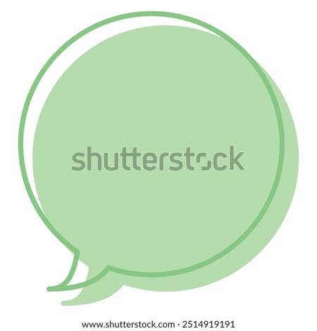 Vector illustration of Speech bubbles 1 [line and fill (green)]