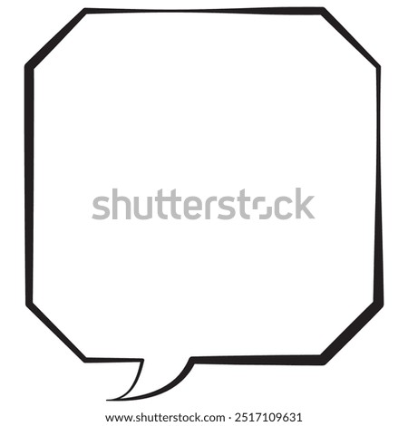 Vector illustration of Speech bubbles 3 [hand drawn style line]