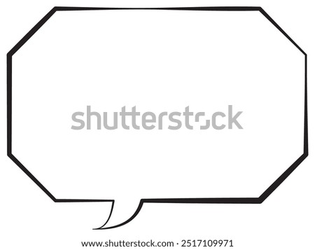 Vector illustration of Speech bubbles 19 [hand drawn style line]