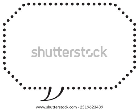 Vector illustration of Speech bubbles 19 [dotted line]