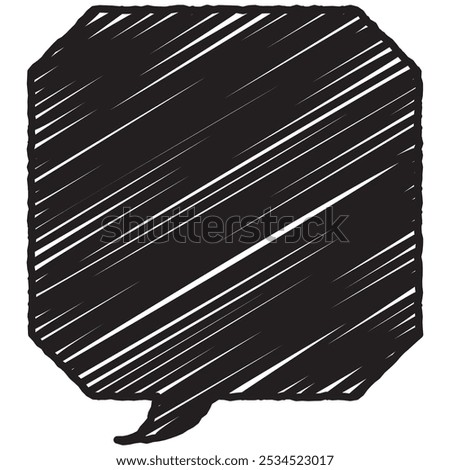 Vector illustration of Speech bubbles 3 [scribble]