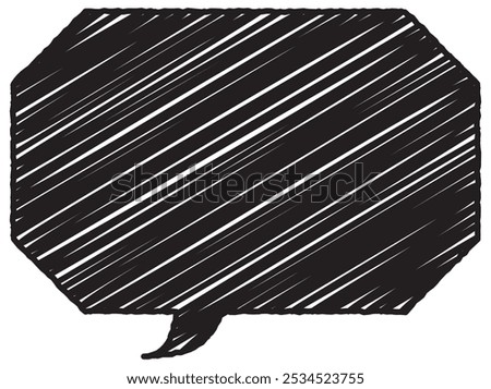 Vector illustration of Speech bubbles 19 [scribble]