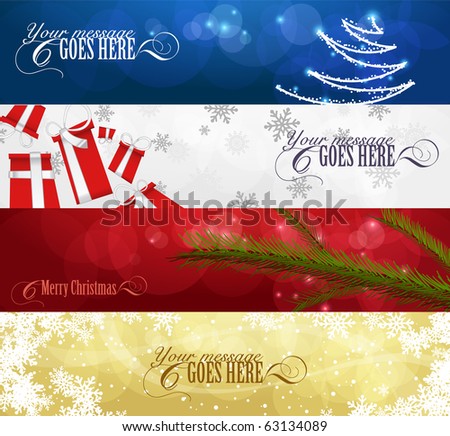 set of winter christmas banners vol. 01