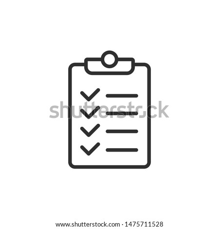 Checklist icon template color editable. Checklist symbol vector sign isolated on white background.