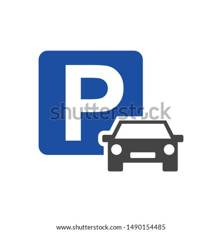 Similar – Image, Stock Photo Pictogram marked parking place for electric cars