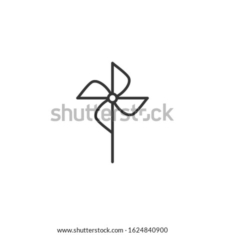 pinwheel icon template color editable. pinwheel symbol vector sign isolated on white background.