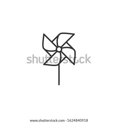pinwheel icon template color editable. pinwheel symbol vector sign isolated on white background.