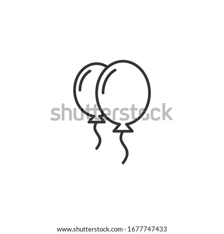 balloon icon template color editable. balloon symbol vector sign isolated on white background.