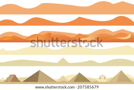 Title : Set of Arabs and Africa Desert Landscape
Description: Set of Asia and Africa Desert Landscape