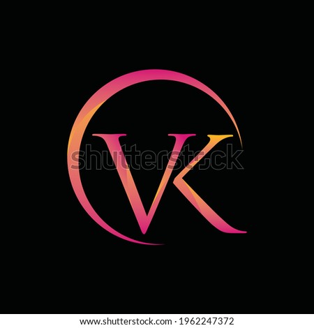 Letter VK Monogram Logo Design