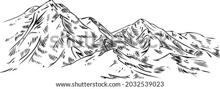 the mountains vector illustration .