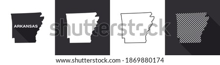 State of Arkansas. Map of Arkansas. United States of America Arkansas. State maps. Vector illustration