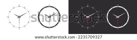 Round watch faces. Conceptual clock faces. Smart watch dial. Clock face blank set. Vector illustration