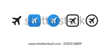 Airplane mode icons set. Mobile icons UI, UX design. Airplane mode bar icons. Vector scalable graphics