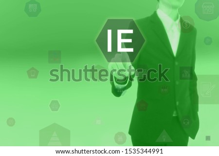 IE - business concept presented by businessman Imagine de stoc © 