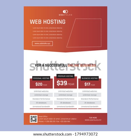 Web Hosting domain sales and promotion Flyer