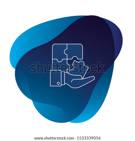 Puzzle icon vector, filled flat sign, solid pictogram isolated on white. Plugins symbol, logo illustration.