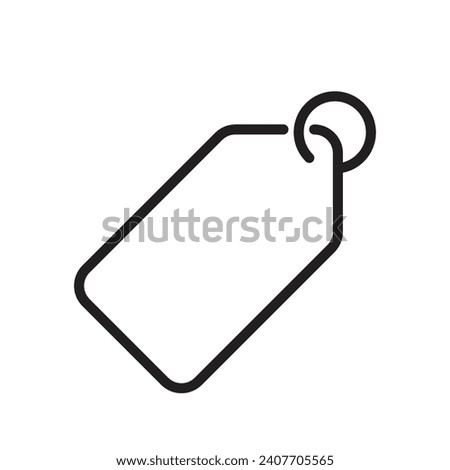Price tag. Vector icon tag . minimalist line art style