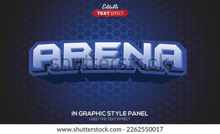 3D editable text effect arena theme