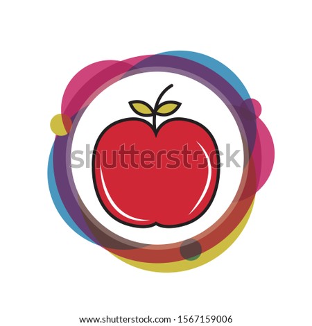 Healthy Eating Icon. Flat Design with white background