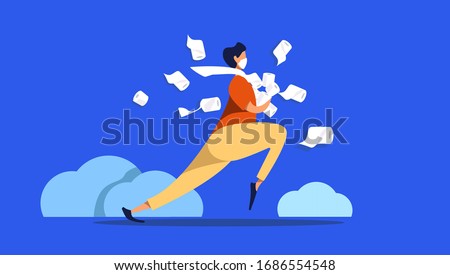 Similar – Image, Stock Photo Man grabs the toilet paper on the toilet