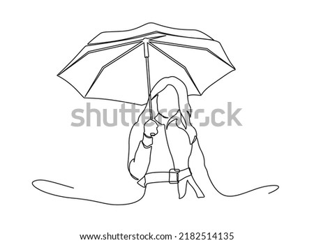 Girl With Umbrella Drawing | Free download on ClipArtMag