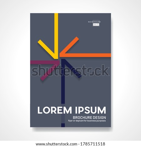 Arrows converging to form an asterisk. Convergence and meeting concept. Retro vector background and illustration. Abstract design template for brochures, flyers, magazine, book cover, poster. 