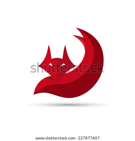 Vector sign Fox. Concept of cunning