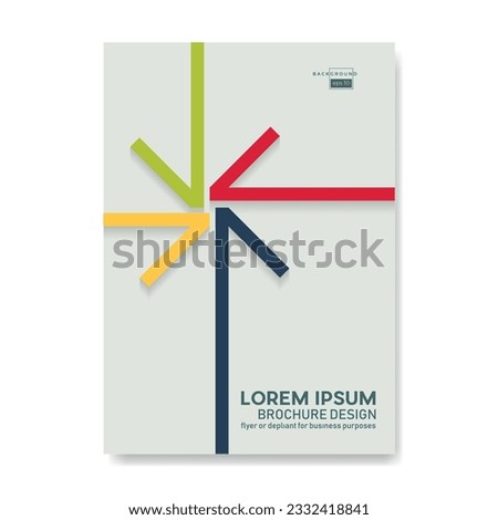 Arrows converging to form an asterisk. Convergence and meeting concept. Retro vector background and illustration. Abstract design template for brochures, flyers, magazine, book cover, poster. 