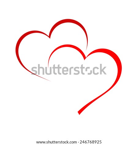 Vector Sign Two Hearts - 246768925 : Shutterstock