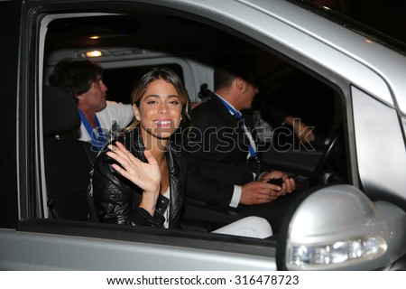 Rome, Italy - 04 October 2014: Martina Stoessel, star of the TV series Violetta, exit of RAI TV studios after attending at the television show \