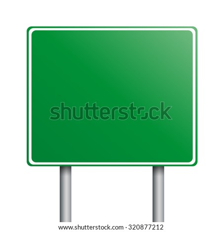 empty green road signs