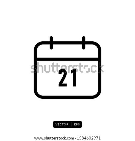 Calendar Icon Vector - Sign or Symbol