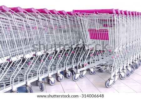shopping cart in department store