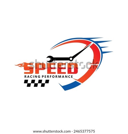 Speed rpm, speedometer logo design vector icon logo 