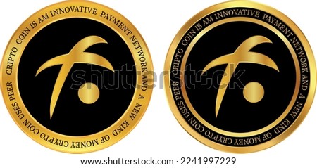 fusion-fsn coin vector illustrations. vector crypto coins.