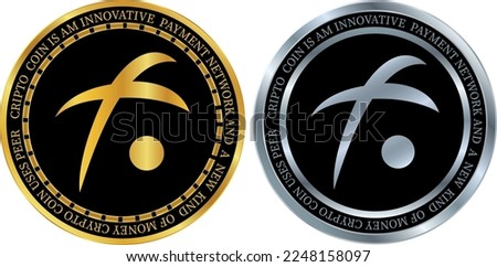 fusion-fsn coin vector illustrations. vector crypto coins.