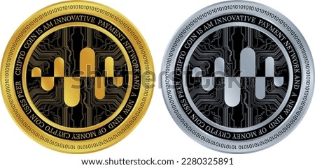 enzyme-mln coin vector images. 3d illustration.