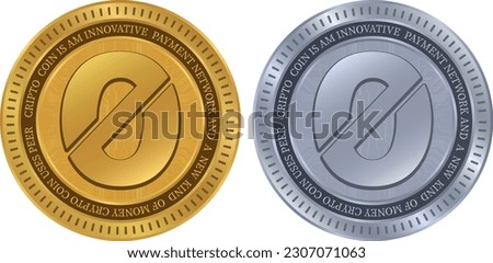 Origin protocol-ogn coin vector illustrations. 3d illustration