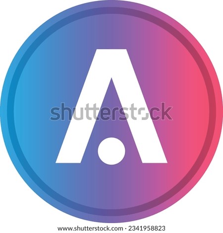 Cryptocurrency logos in colorful circle. vector logo images. 3d illustrations.