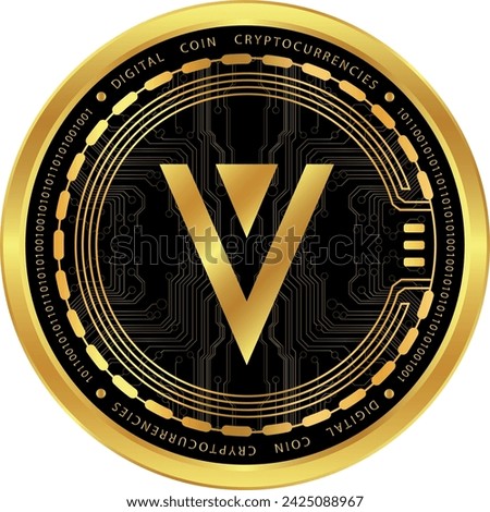 verge-xvg virtual currency logo. vector illustrations. 3d illustrations.