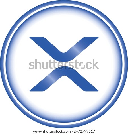 ripple-xrp cryptocurrency logo illustrations on abstract background. 3d illustrations.