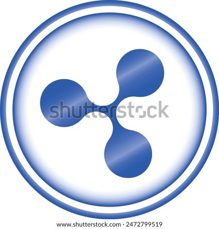ripple-xrp cryptocurrency logo illustrations on abstract background. 3d illustrations.