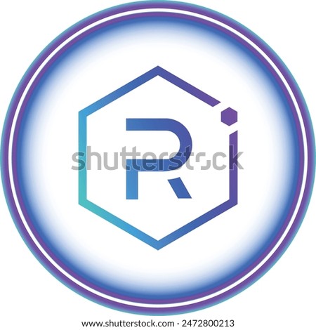 Illustrations of raydium-ray cryptocurrency logo on abstract background. 3d illustrations.