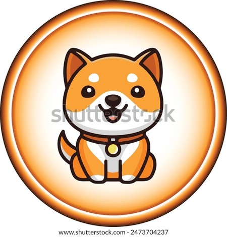 babydoge coin - babydoge cryptocurrency logo illustrations on abstract background. 3d illustrations.